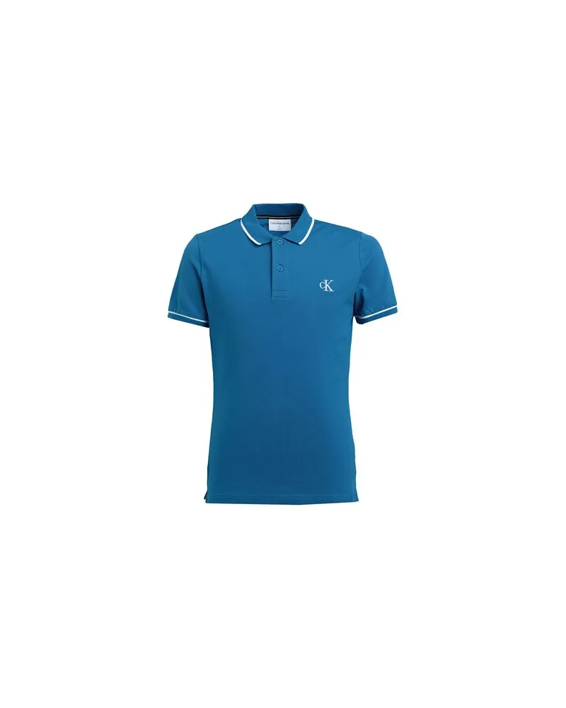 Calvin Klein TOPS - Poloshirtsauf YOOX.COM Azurblau