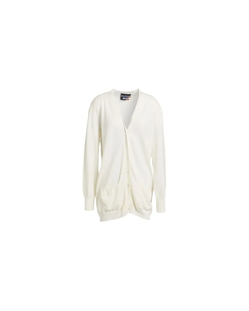 Moschino STRICKWAREN - Strickjackenauf YOOX.COM Cremeweiß