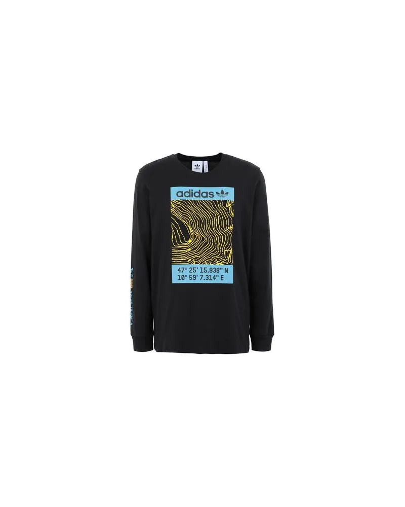 adidas ADV LS TEE   - TOPS - T-shirtsauf YOOX.COM Schwarz