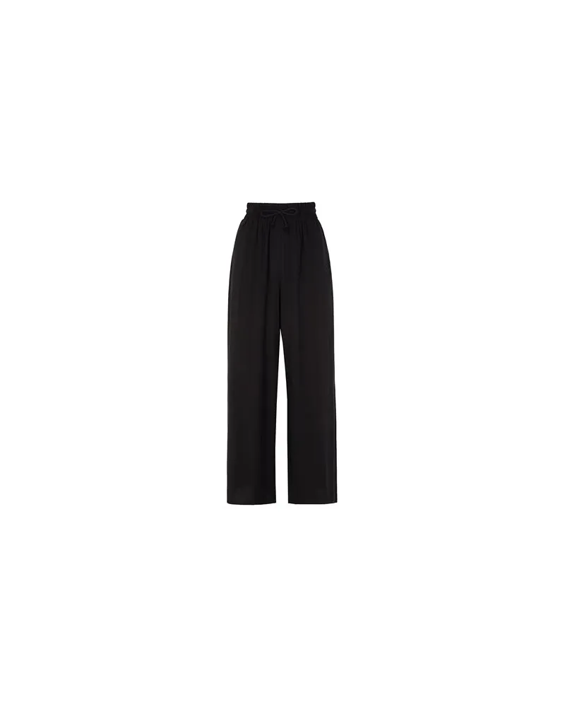 8 by Yoox VISCOSE HIGH-WAIST WIDE LEG PANT  - HOSEN & RÖCKE - Hosenauf YOOX.COM Schwarz