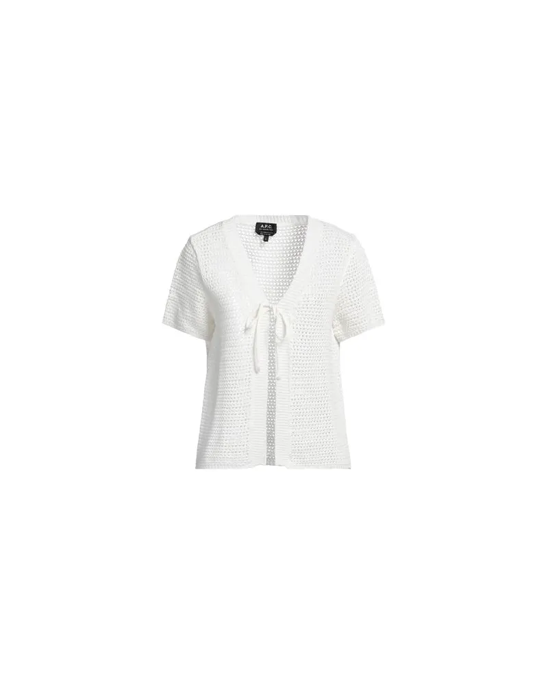 A.P.C. STRICKWAREN - Strickjackenauf YOOX.COM Elfenbein