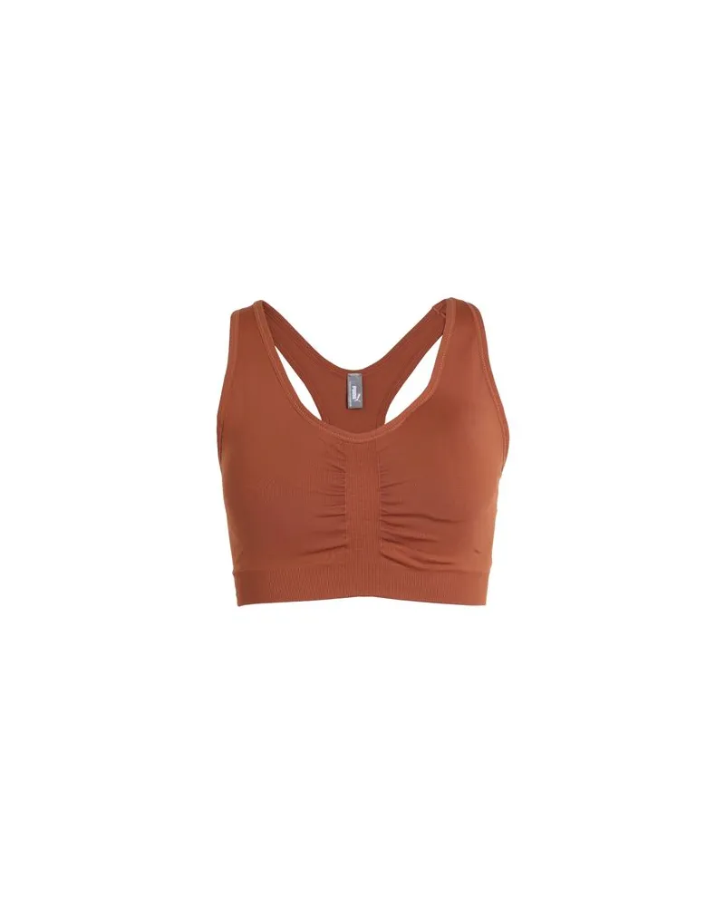 Puma 4KEEPS SHAPELUXE SEAMLESS BRA  - 4KEEPS SHAPELUXE SEAMLESS BRA - TOPS - Topsauf YOOX.COM Rostrot