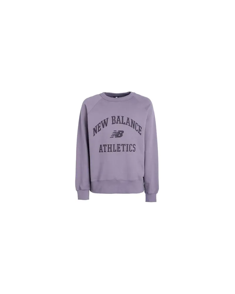 New Balance Athletics Varsity Fleece Crewneck   - TOPS - Sweatshirtsauf YOOX.COM Violett