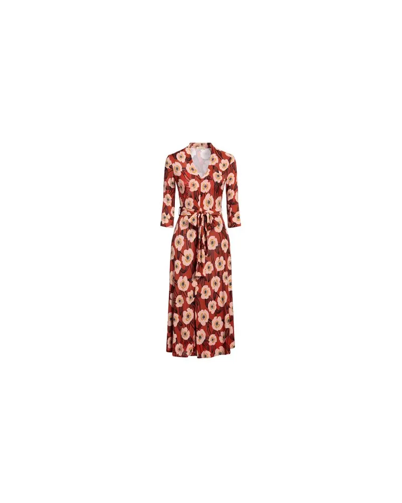 SIYU KLEIDER - Midi-Kleiderauf YOOX.COM Braun