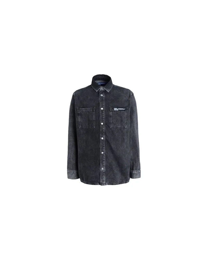 Karl Lagerfeld TOPS - Jeanshemdenauf YOOX.COM Schwarz