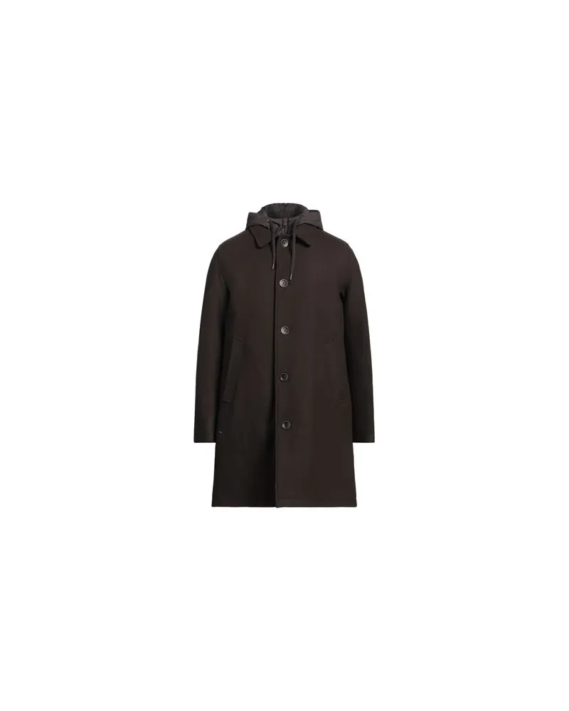 Herno JACKEN & MÄNTEL - Mäntelauf YOOX.COM Dunkelbraun