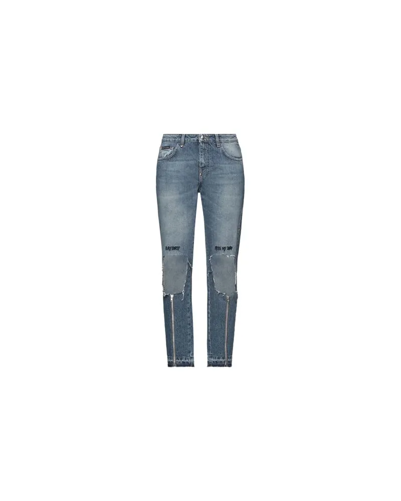 Philipp Plein HOSEN & RÖCKE - Jeanshosenauf YOOX.COM Blau