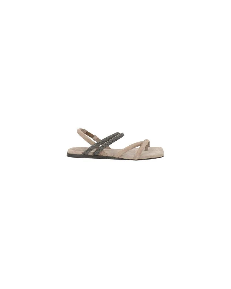 Brunello Cucinelli SCHUHE - Zehentrennerauf YOOX.COM Maulwurfsgrau