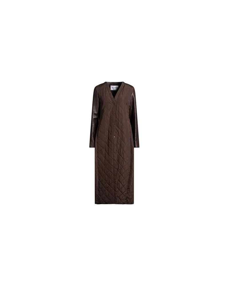 Max Mara JACKEN & MÄNTEL - Mäntelauf YOOX.COM Dunkelbraun