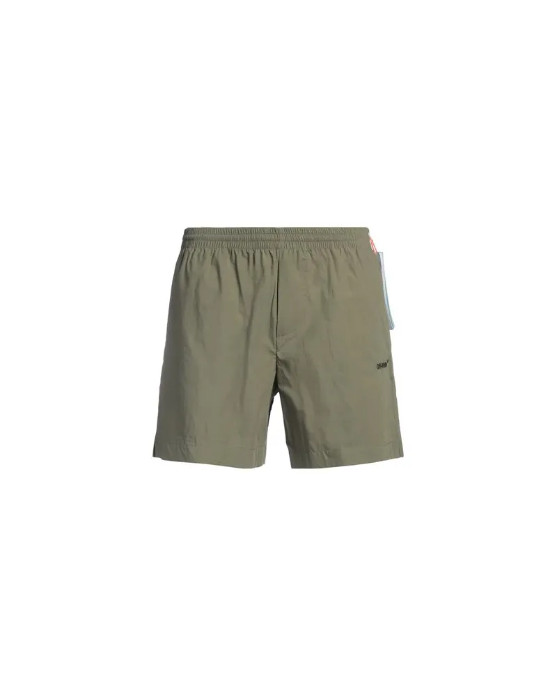 OFF-WHITE HOSEN & RÖCKE - Shorts & Bermudashortsauf YOOX.COM Militärgrün
