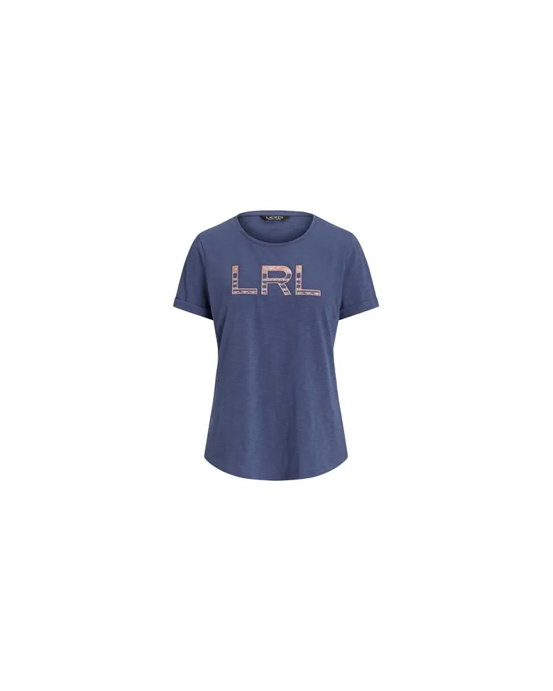 Ralph Lauren LOGO COTTON JERSEY TEE   - TOPS - T-shirtsauf YOOX.COM Marineblau
