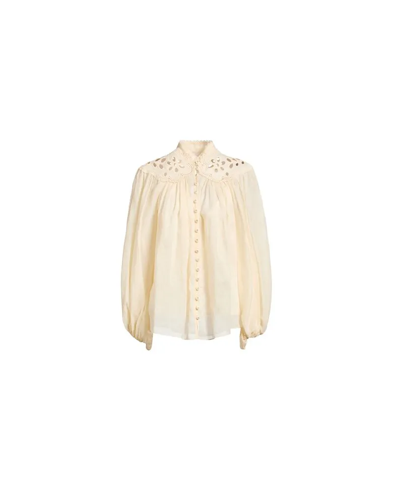 Zimmermann TOPS - Hemdenauf YOOX.COM Cremeweiß