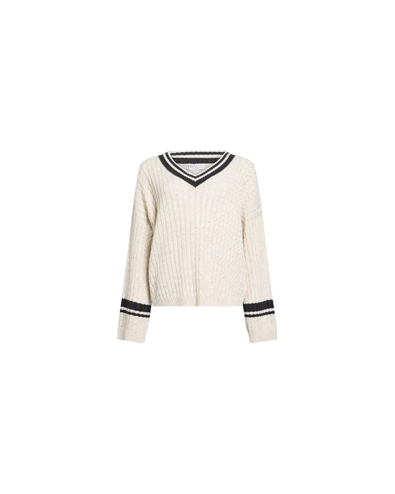 Brunello Cucinelli STRICKWAREN - Pulloverauf YOOX.COM Elfenbein