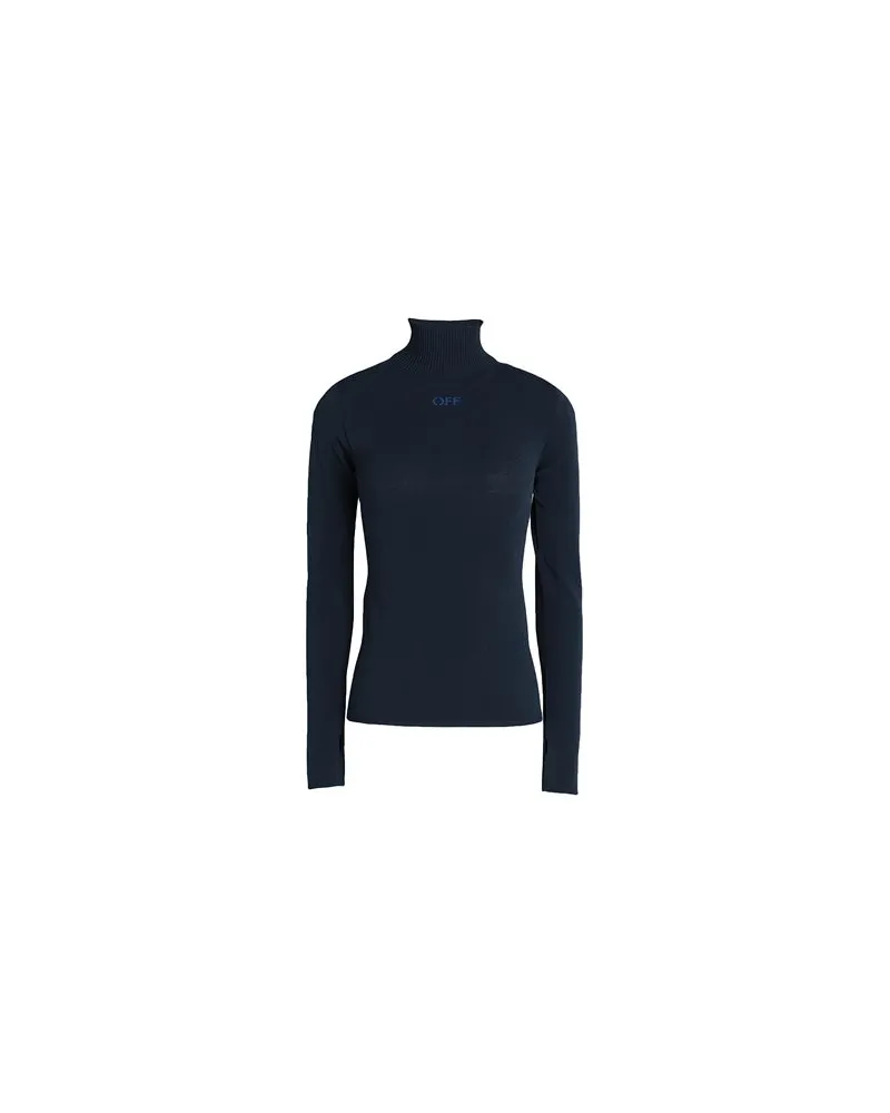 OFF-WHITE STRICKWAREN - Rollkragenpulloverauf YOOX.COM Marineblau