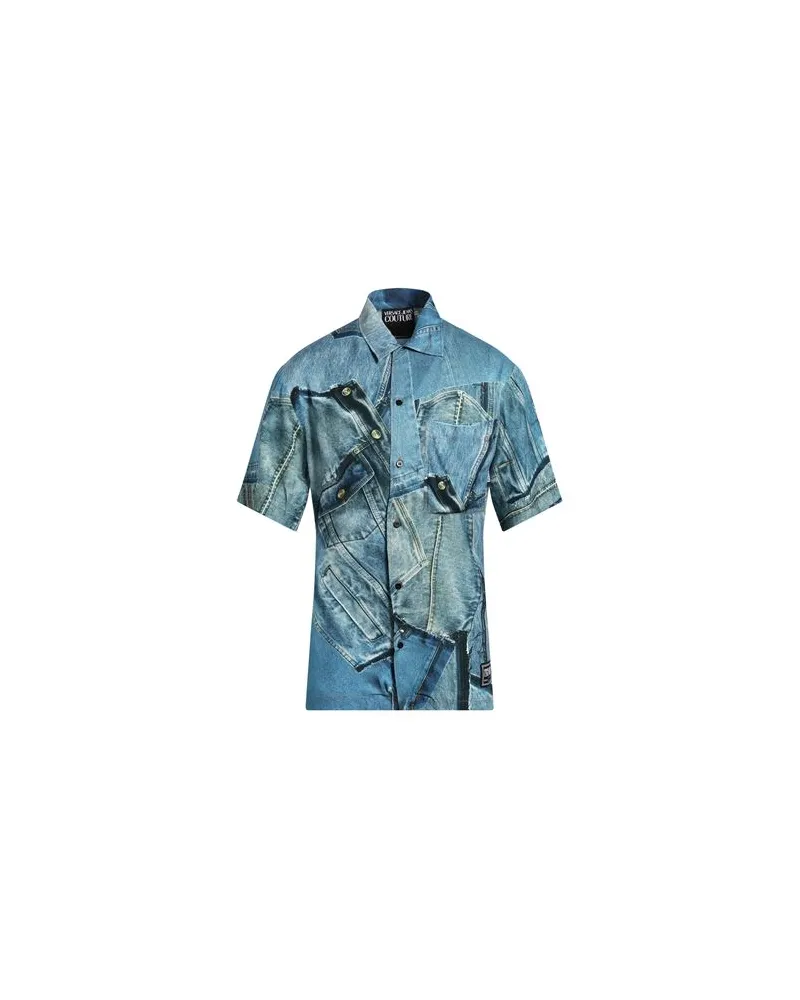 Versace Jeans TOPS - Jeanshemdenauf YOOX.COM Blau