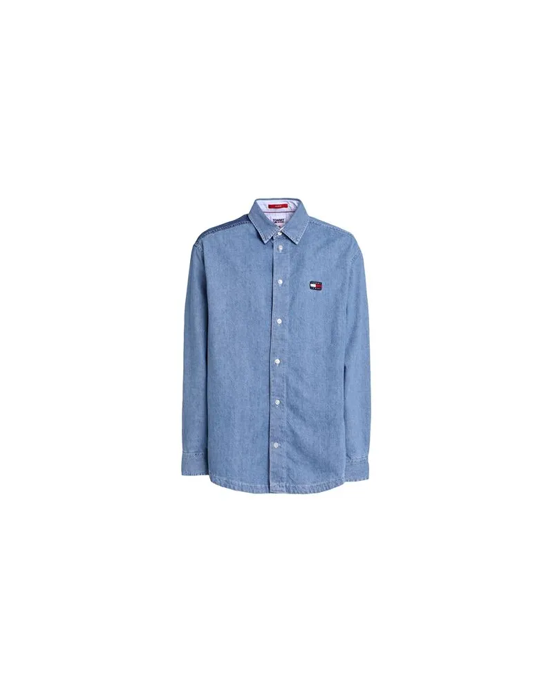 Tommy Hilfiger TOPS - Jeanshemdenauf YOOX.COM Blau