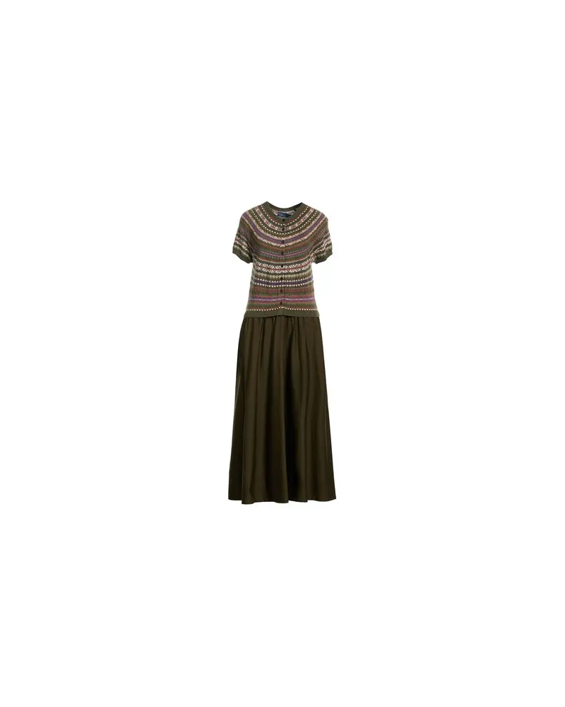 Ralph Lauren KLEIDER - Maxi-Kleiderauf YOOX.COM Militärgrün