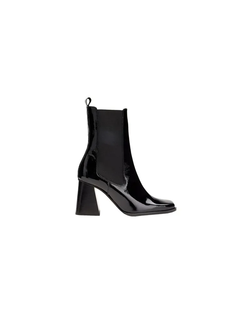8 by Yoox PATENT SQUARE TOE ANKLE BOOTS  - SCHUHE - Stiefelettenauf YOOX.COM Schwarz