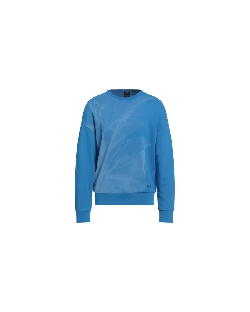 Armani Exchange TOPS - Sweatshirtsauf YOOX.COM Azurblau