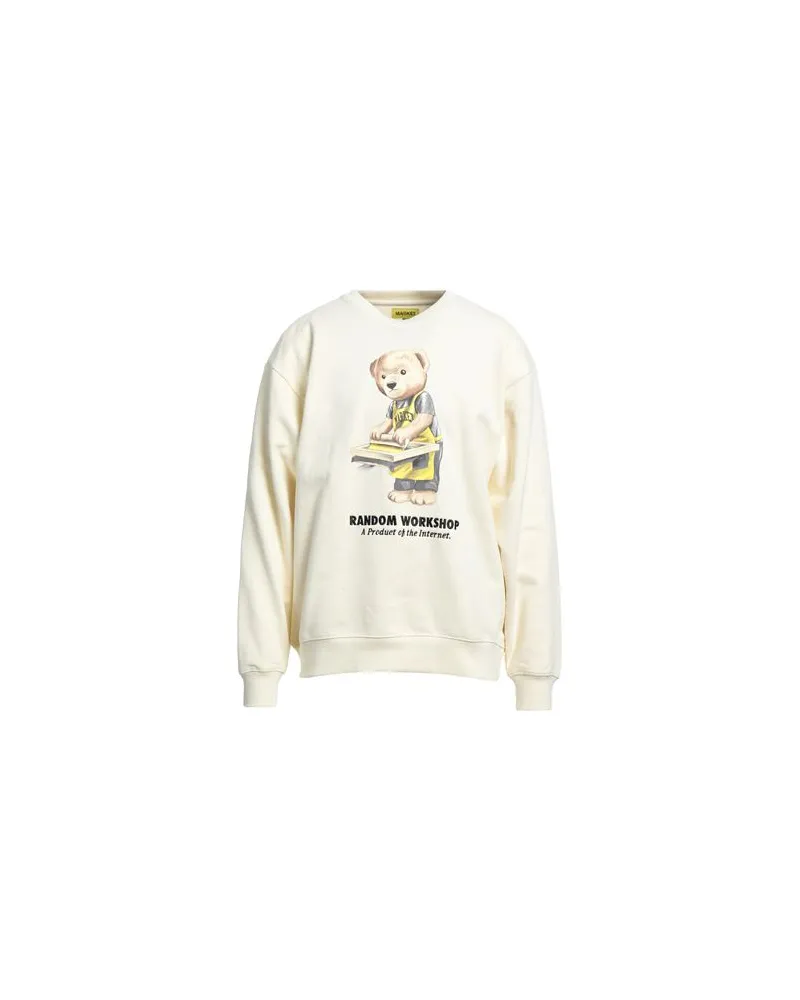 Market RANDOM WORKSHOP BEAR CREWNECK	 - TOPS - Sweatshirtsauf YOOX.COM Elfenbein