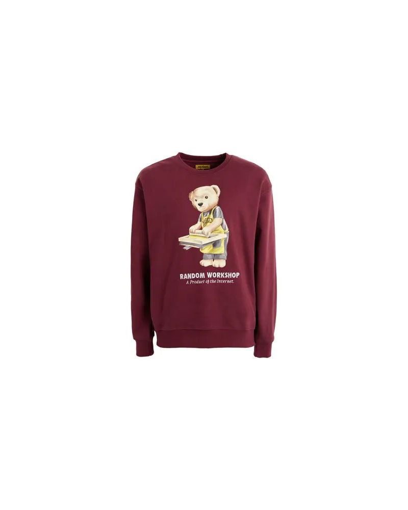 Market RANDOM WORKSHOP BEAR CREWNECK	 - TOPS - Sweatshirtsauf YOOX.COM Bordeaux