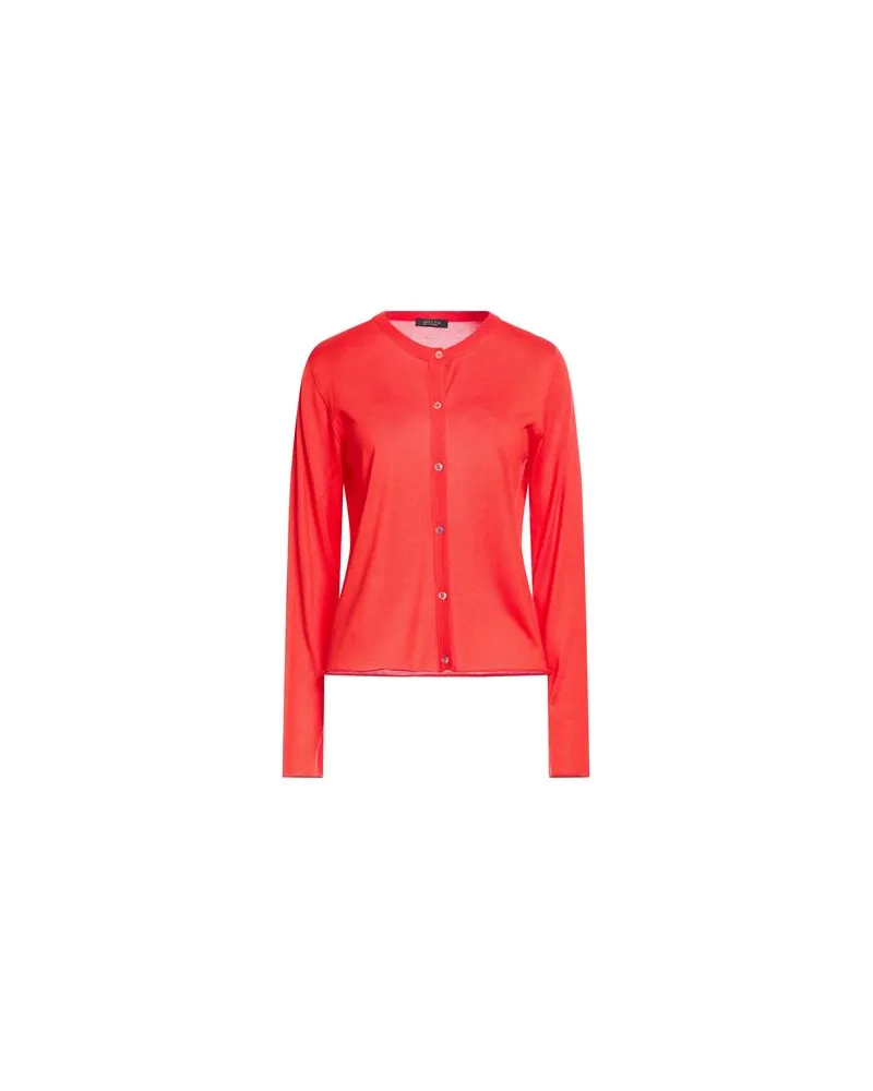 ARAGONA STRICKWAREN - Strickjackenauf YOOX.COM Tomatenrot