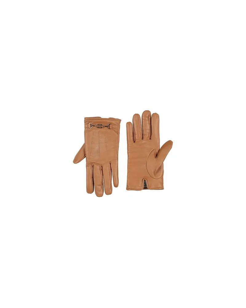 Elisabetta Franchi ACCESSOIRES - Handschuheauf YOOX.COM Kamel