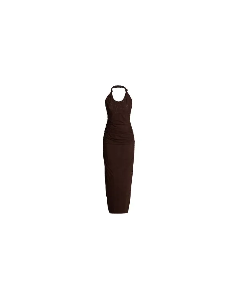 SIR KLEIDER - Maxi-Kleiderauf YOOX.COM Schokobraun