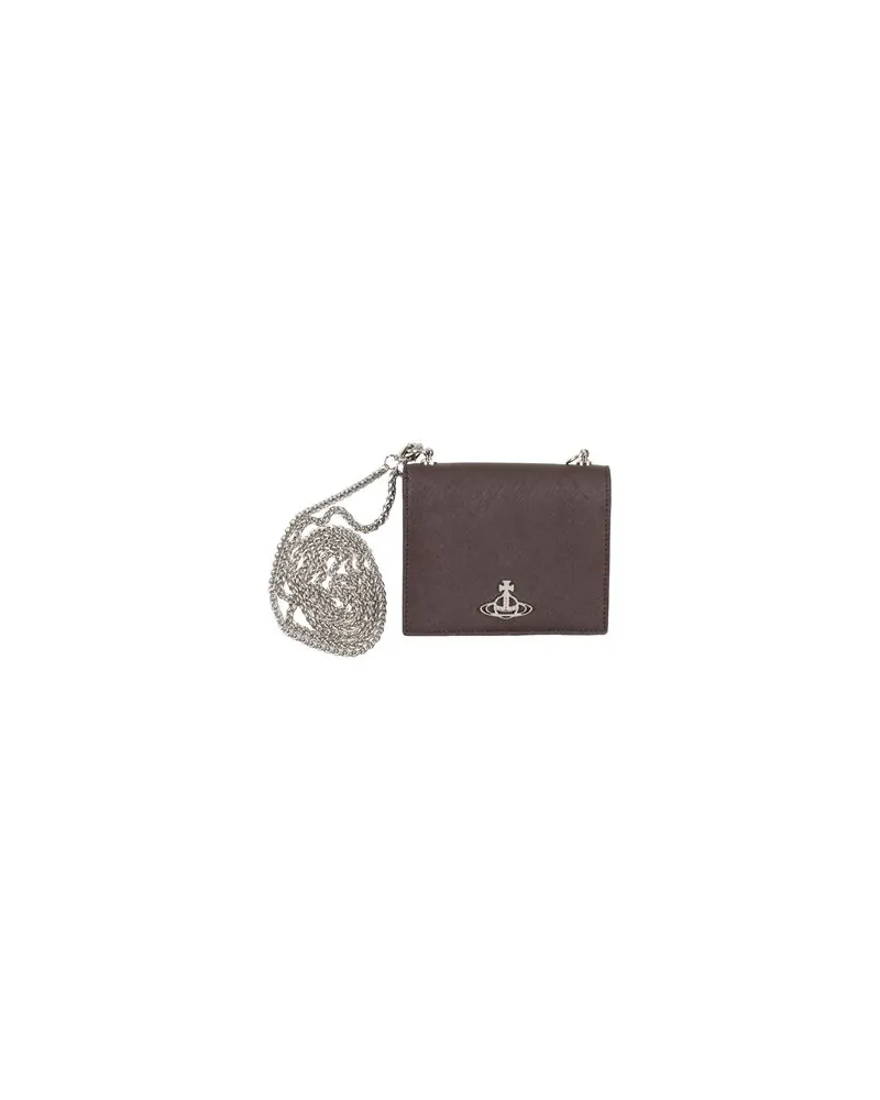 Vivienne Westwood Kleinlederwaren - Portemonnaies mit Tragriemenauf YOOX.COM Dunkelbraun