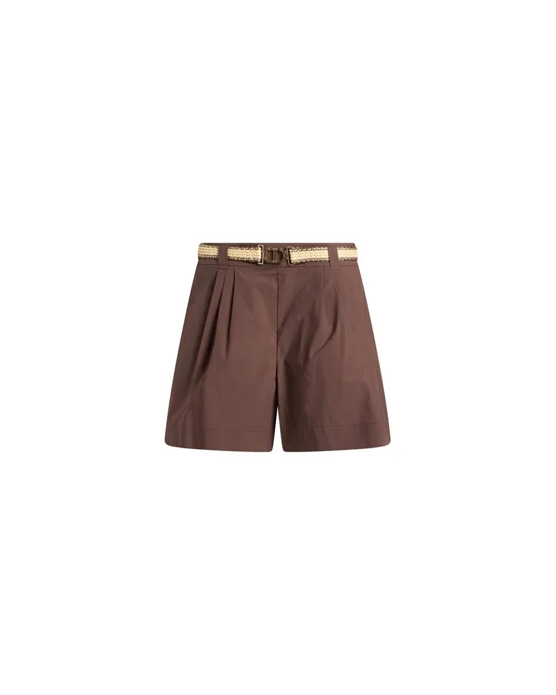 Twin-Set HOSEN & RÖCKE - Shorts & Bermudashortsauf YOOX.COM Schokobraun