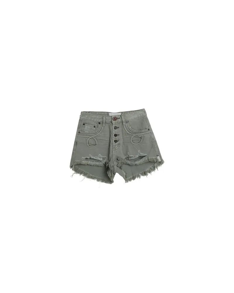 One Teaspoon HOSEN & RÖCKE - Jeansshortsauf YOOX.COM Militärgrün