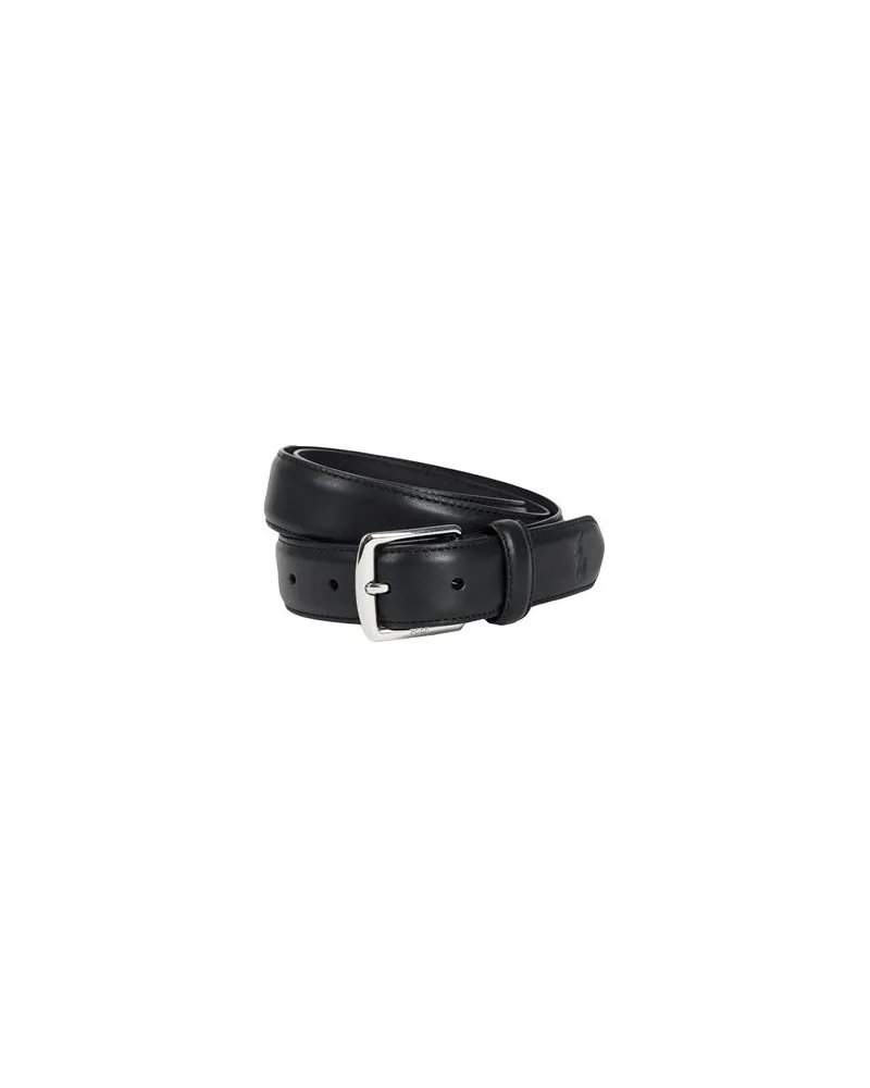 Ralph Lauren Full-Grain Leather Dress Belt  - Kleinlederwaren - Gürtelauf YOOX.COM Schwarz