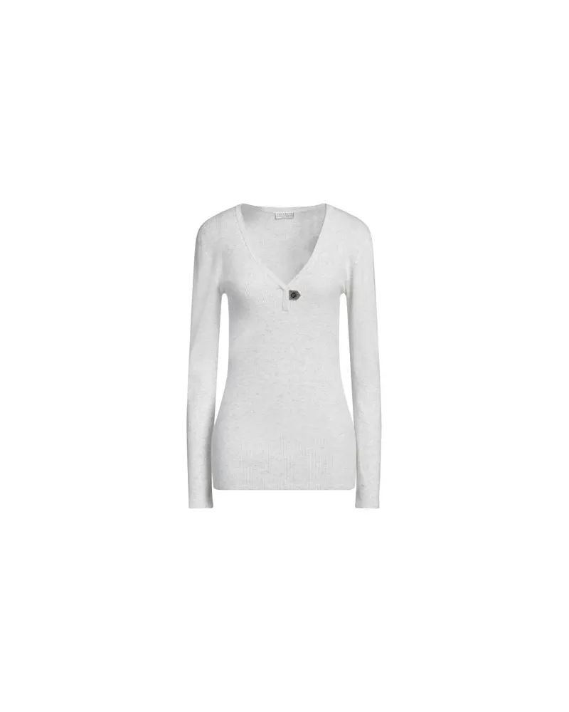 Brunello Cucinelli CASHMERE - STRICKWAREN - Pulloverauf YOOX.COM Hellgrau