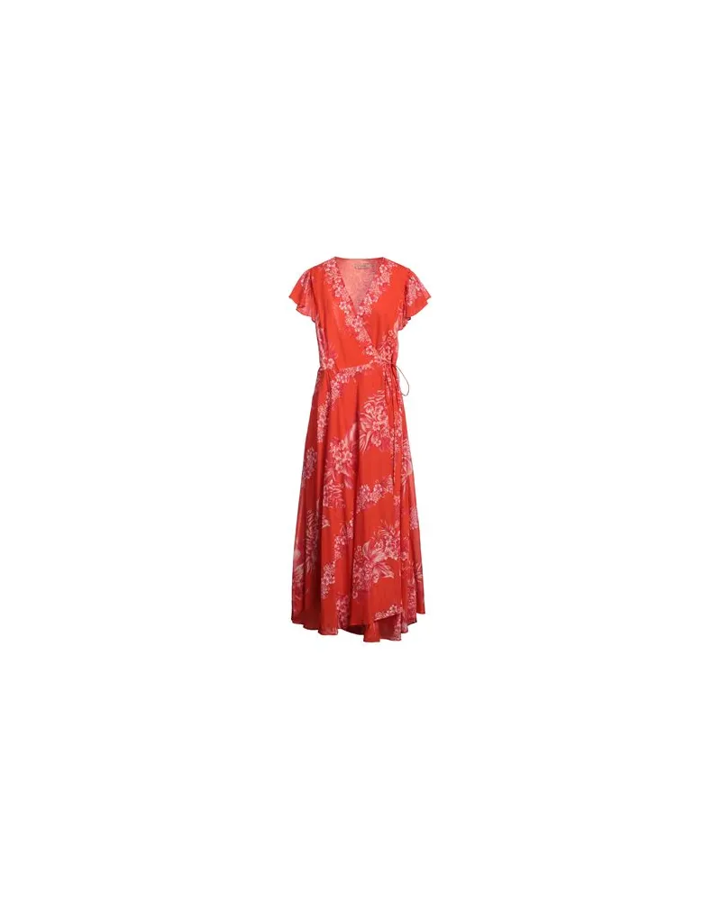 Twin-Set KLEIDER - Midi-Kleiderauf YOOX.COM Tomatenrot