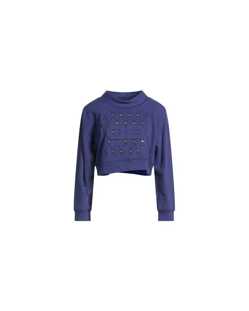 Elisabetta Franchi TOPS - Sweatshirtsauf YOOX.COM Marineblau