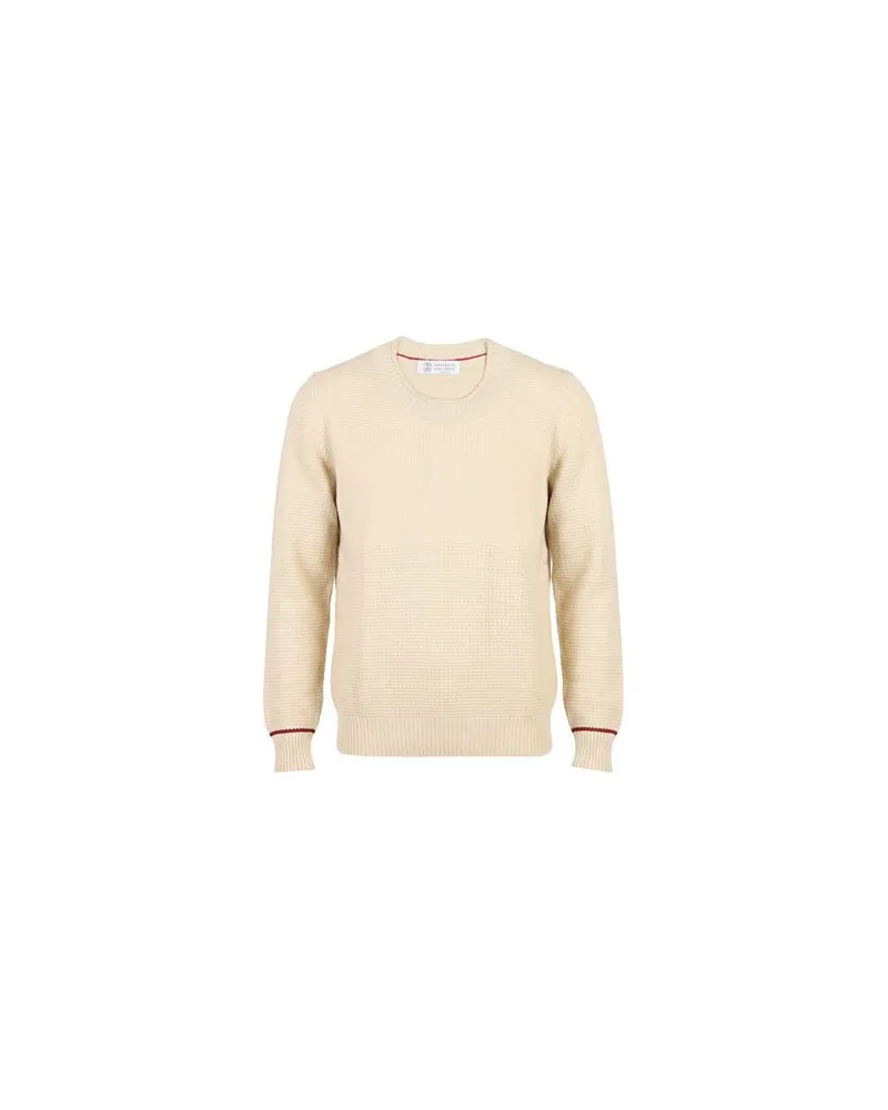 Brunello Cucinelli STRICKWAREN - Pulloverauf YOOX.COM Cremeweiß