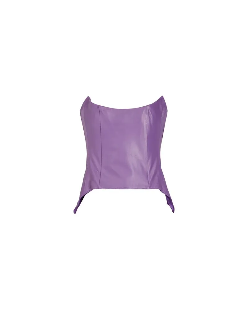 8 by Yoox LEATHER CORSET  - TOPS - Topsauf YOOX.COM Violett
