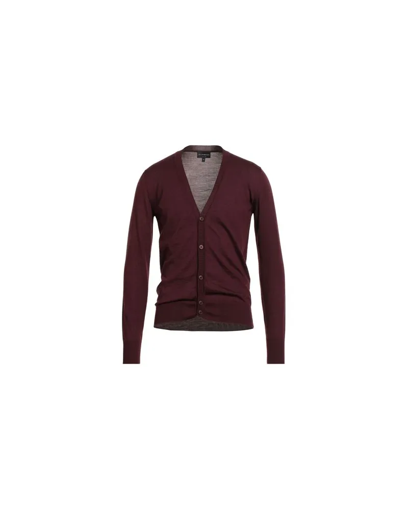 Emporio Armani STRICKWAREN - Strickjackenauf YOOX.COM Bordeaux