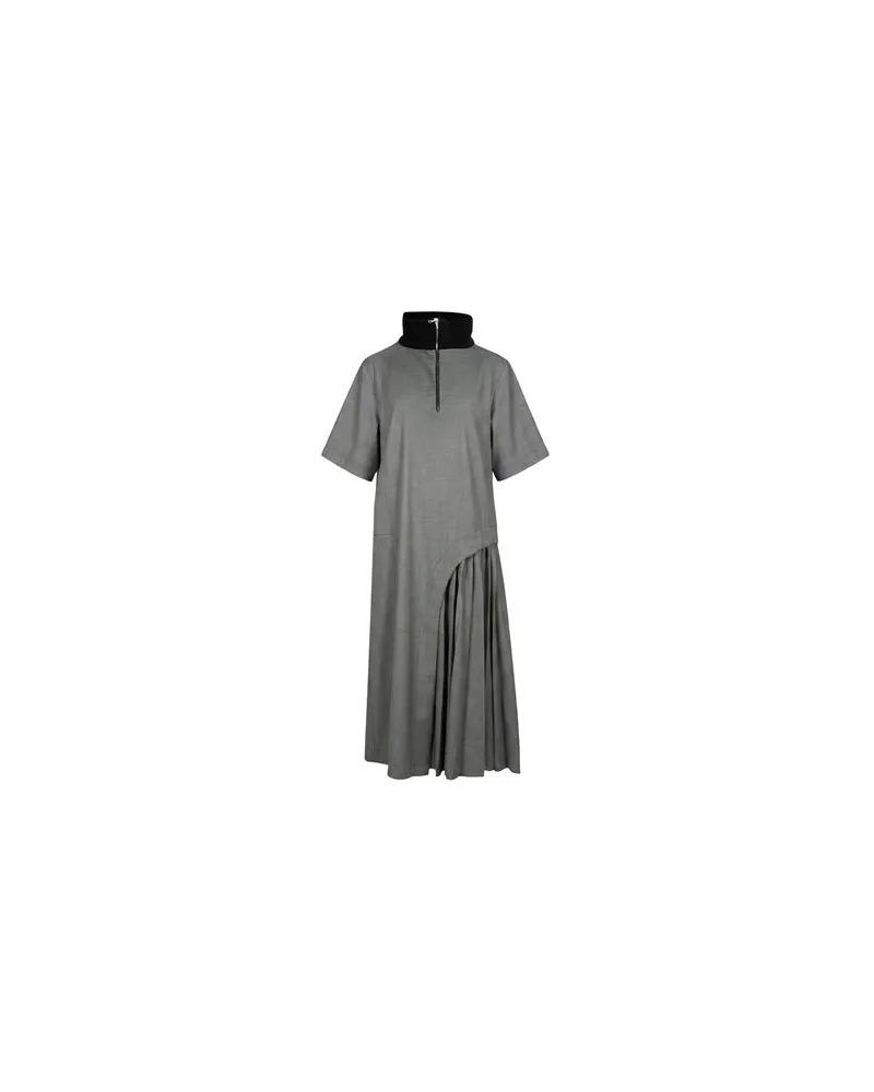 PLAN C KLEIDER - Maxi-Kleiderauf YOOX.COM Grau