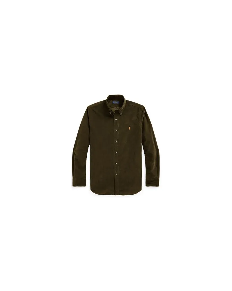 Ralph Lauren CUSTOM FIT CORDUROY SHIRT  - TOPS - Hemdenauf YOOX.COM Militärgrün