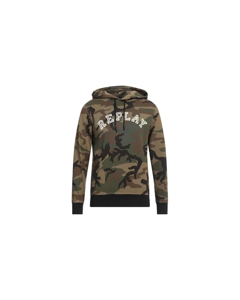 Replay TOPS - Sweatshirtsauf YOOX.COM Militärgrün