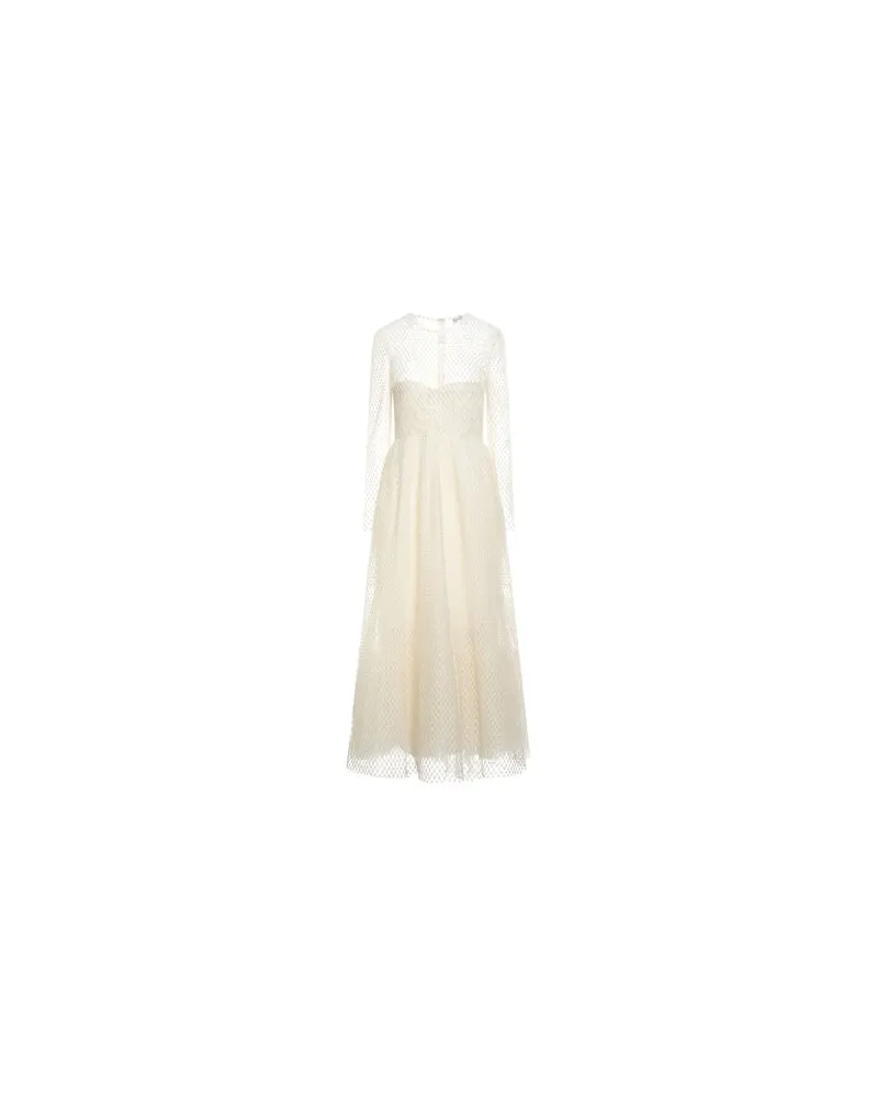 RED Valentino KLEIDER - Midi-Kleiderauf YOOX.COM Cremeweiß
