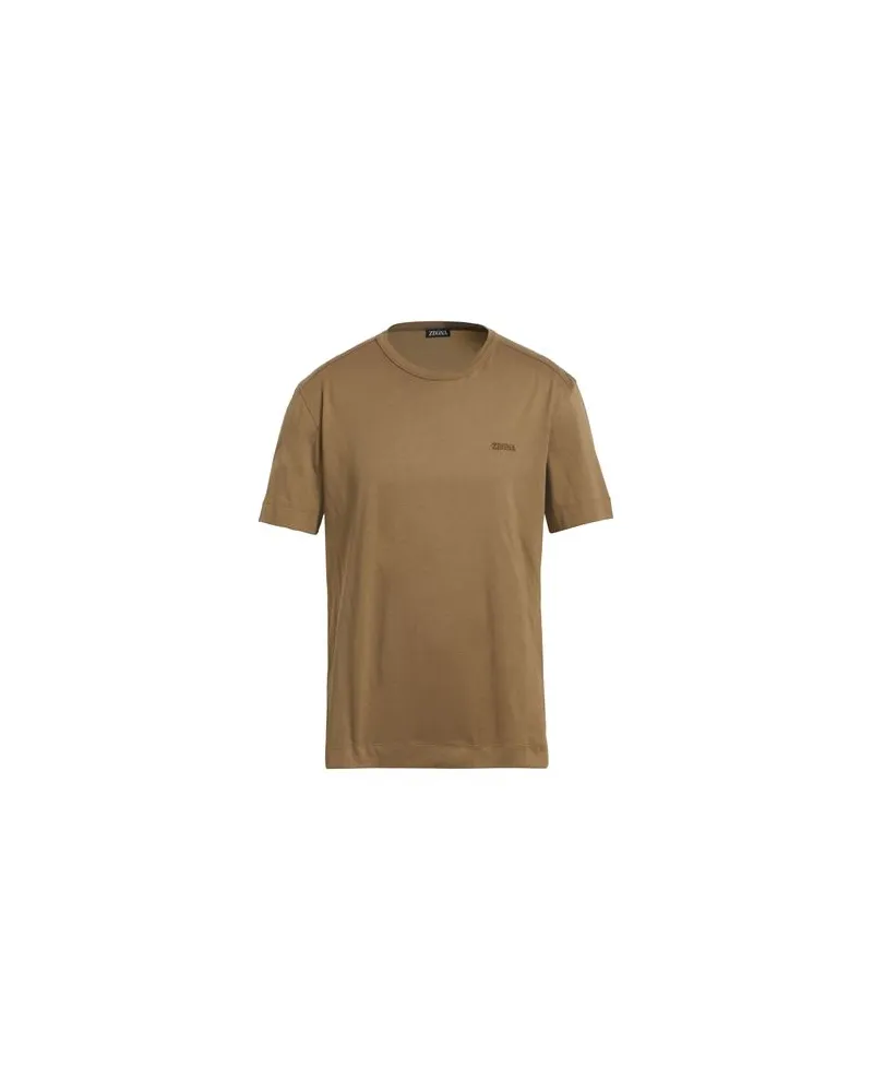 Ermenegildo Zegna TOPS - T-shirtsauf YOOX.COM Khaki
