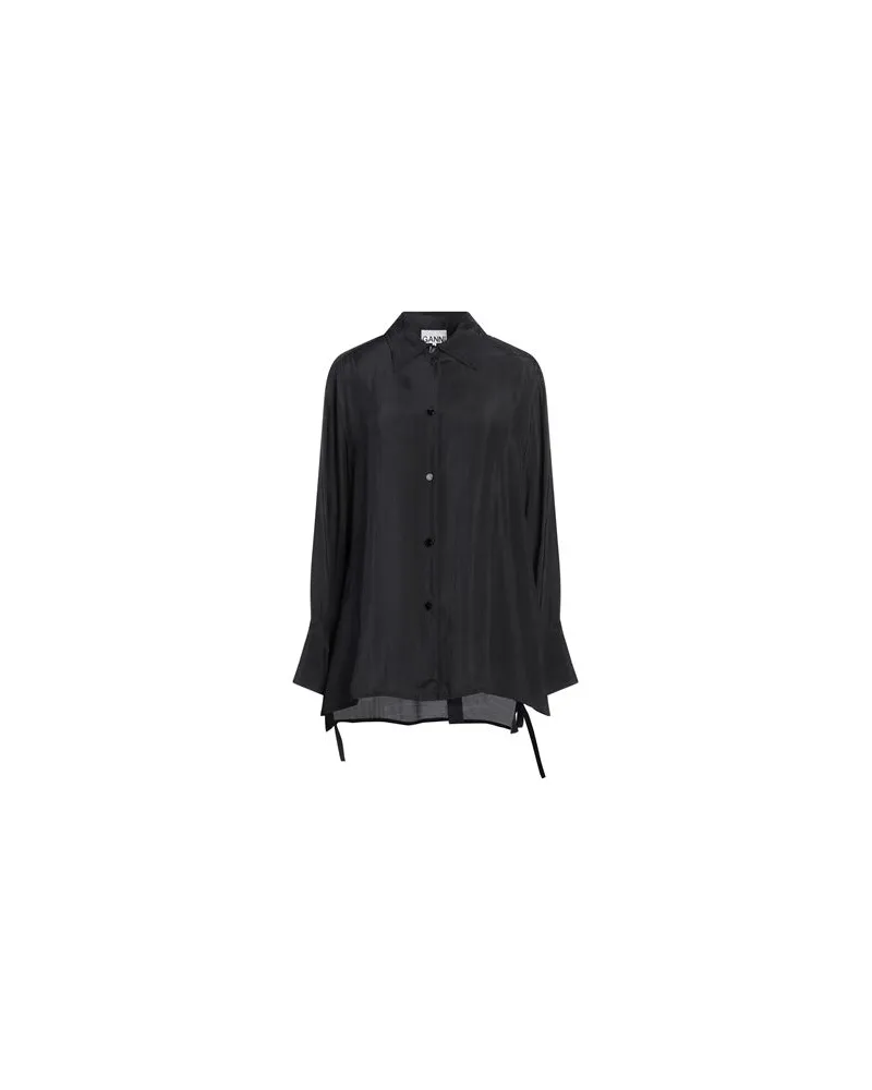 Ganni TOPS - Hemdenauf YOOX.COM Schwarz
