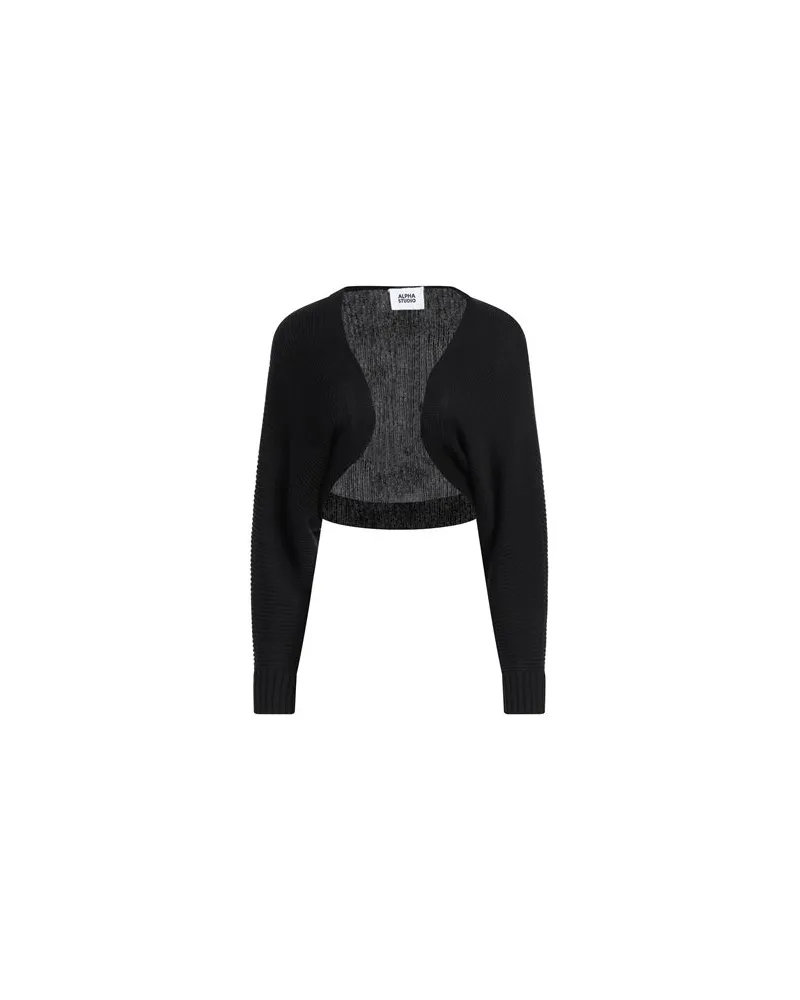 Alpha Studio STRICKWAREN - Strickjackenauf YOOX.COM Schwarz