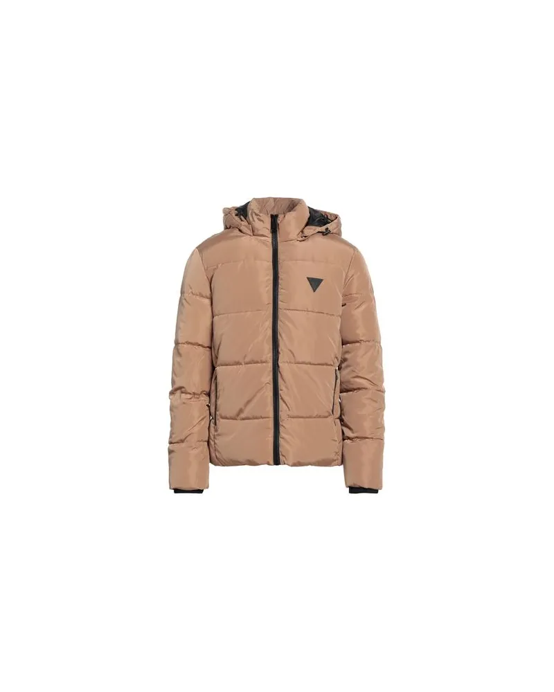 Guess JACKEN & MÄNTEL - Pufferjacken & Daunenjackenauf YOOX.COM Kamel