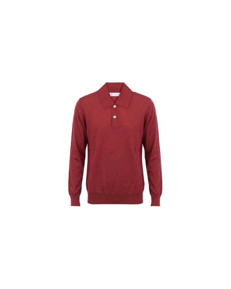 Brunello Cucinelli STRICKWAREN - Pulloverauf YOOX.COM Ziegelrot