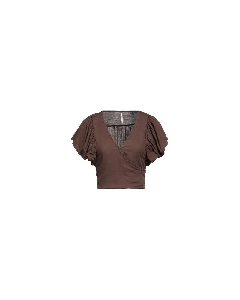Free People TOPS - Topsauf YOOX.COM Schokobraun