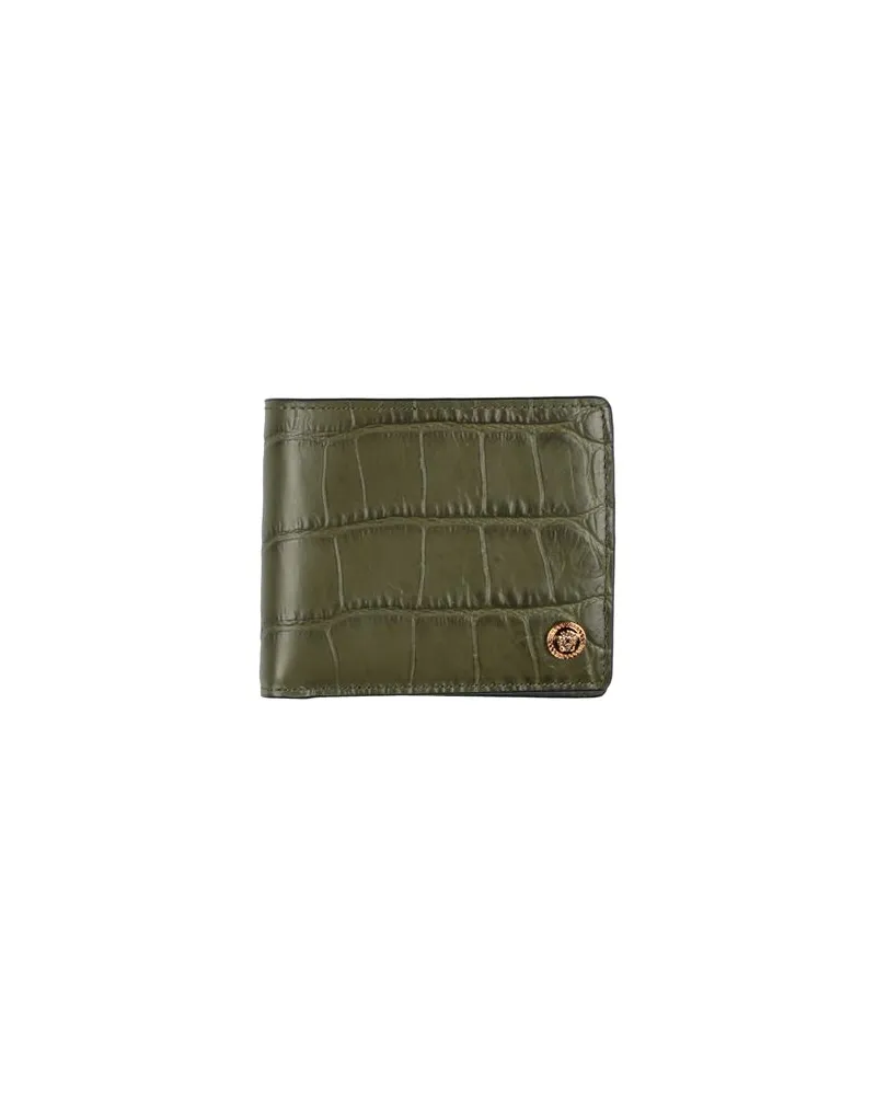 Versace Kleinlederwaren - Brieftaschenauf YOOX.COM Militärgrün