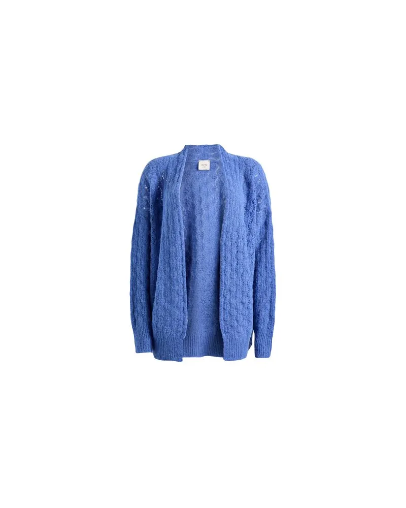 ALYSI STRICKWAREN - Strickjackenauf YOOX.COM Azurblau